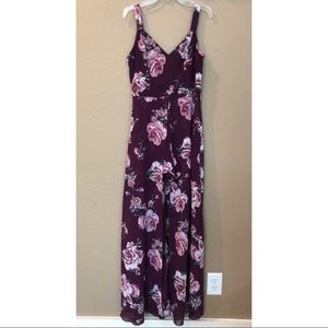 Floral Romper W/ Sheer Skirt